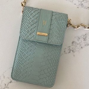 GiGi New York M embossed phone purse